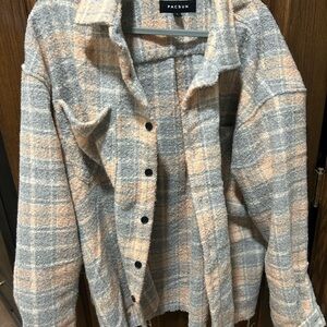 PacSun Gray and Tan Utility Jacket